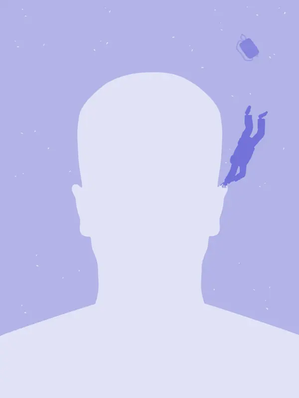 Avatar with man holding on to his ear