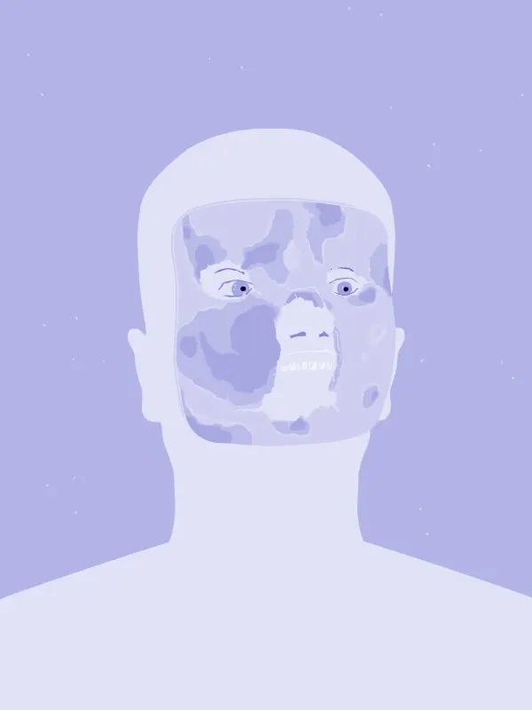 Avatar with a slice of ham and a girl's face