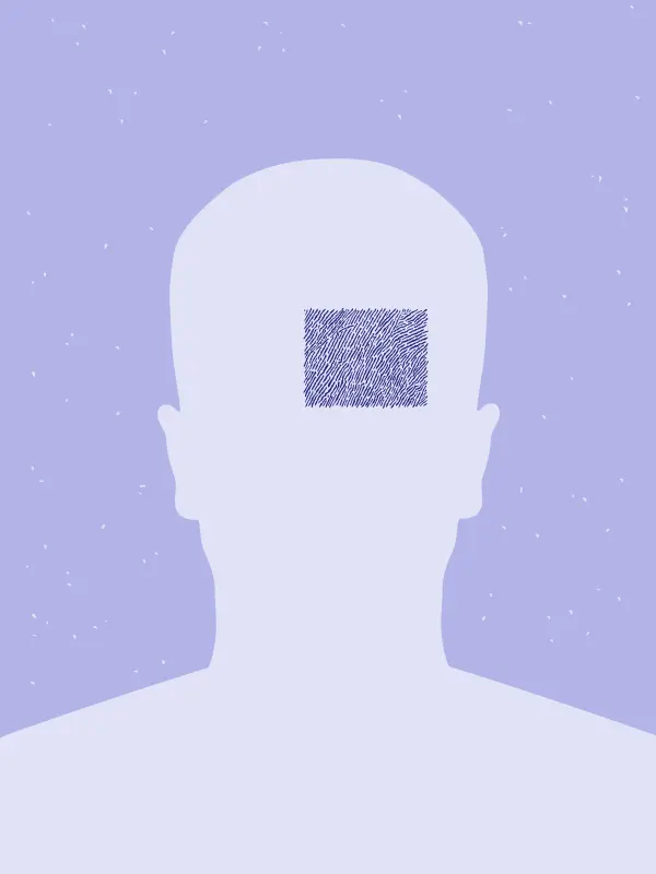 Avatar with a patch of hair
