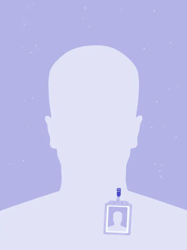 Avatar with ID card on a clip
