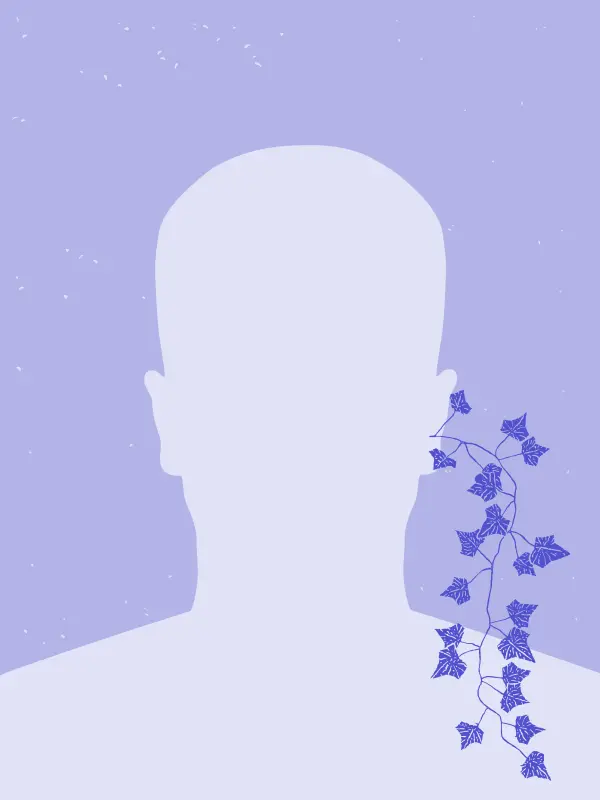 Avatar with ivy vine growing out of ear