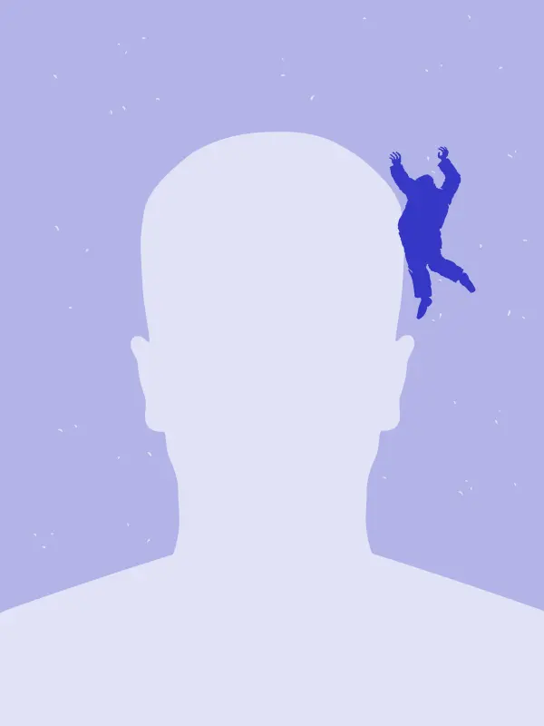 Avatar with tiny man jumping up