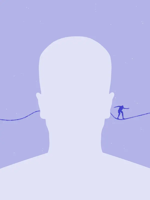 Avatar with slack rope and balancing man