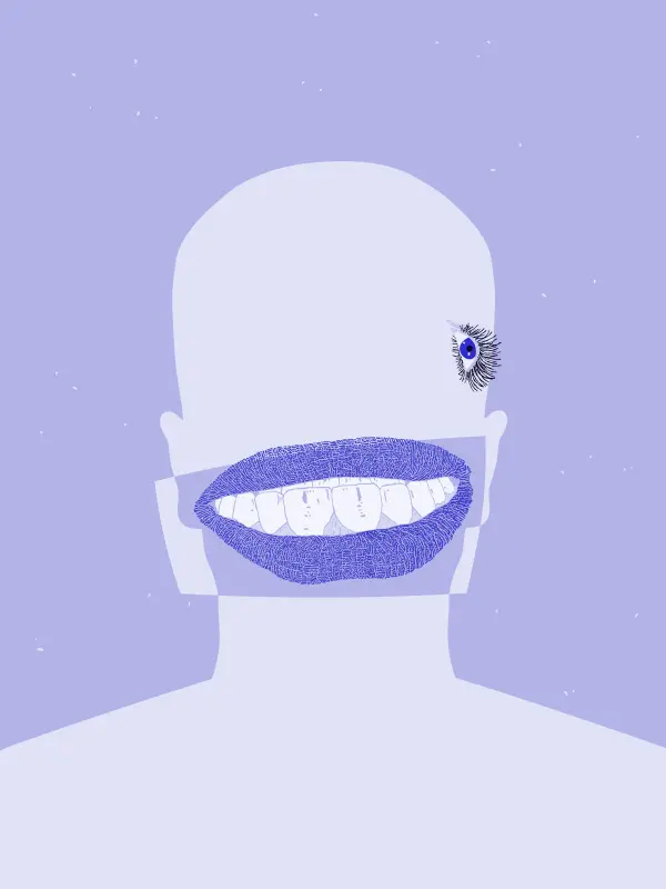 Avatar with a smile upside down