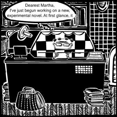 I've just begun working on a new, experimental novel. Comic