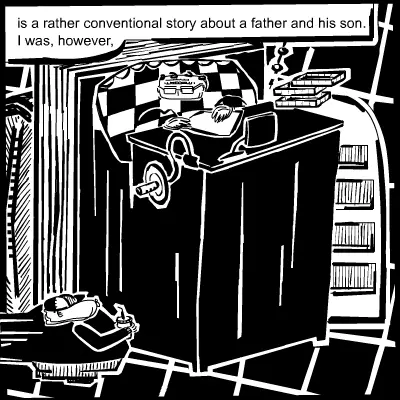It's a rather conventional story about a father and his son. Comic