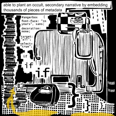 I was able to plant an occult, secondary narrative. Comic