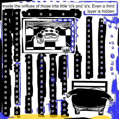 Metadata inside the orifices. Comic