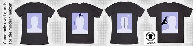 Avatar, the damaged user on Teepublic